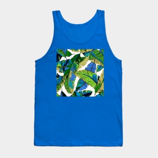 BANANA PALM LEAF PARADISE PATTERN Tank Top